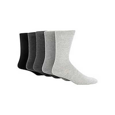 Grey pack of five marl socks